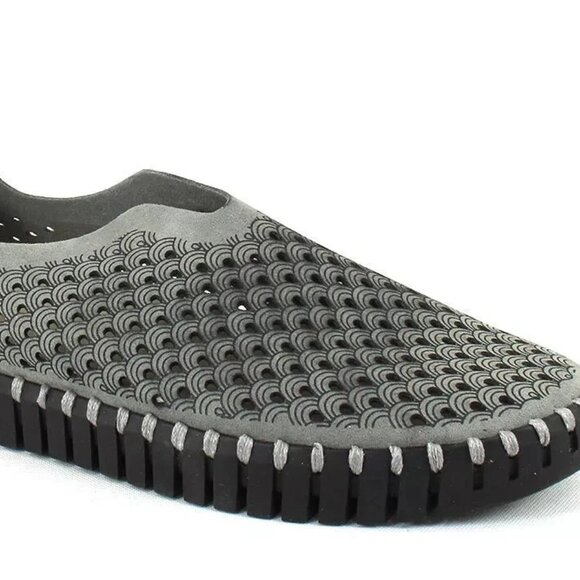ILSE JACOBSEN / Denmark Gray Tulip Cut-Out Slip-On Shoes / Sneakers 39 (8.5-9 U. - Picture 1 of 8